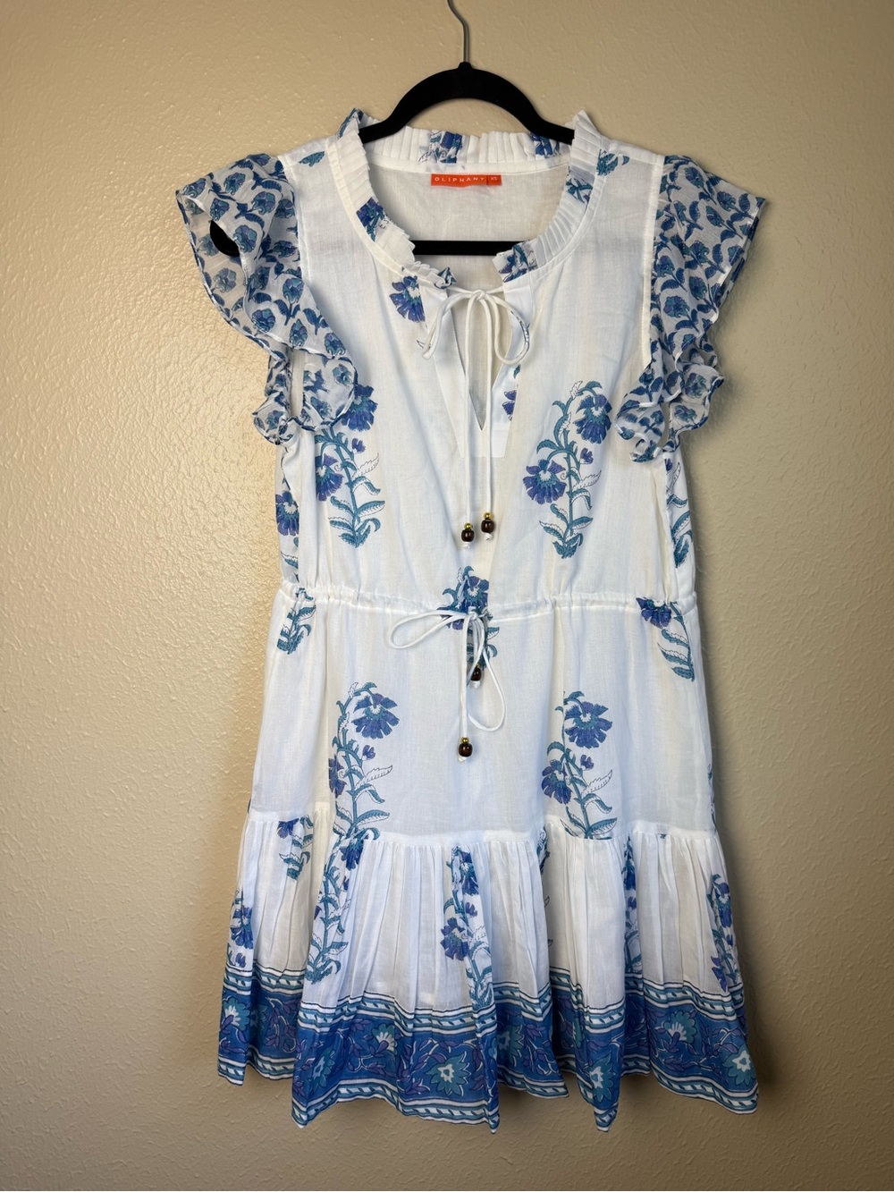 Oliphant Wicklow Blue cinched mini dress